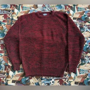 Vintage 90s Men’s Barnaby Red & Black Knit Sweater